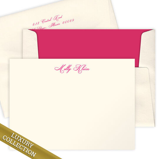 Luxury Milly Flat Note Card Collection - Raised Ink